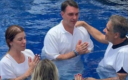 O batismo do senador Flávio Bolsonaro