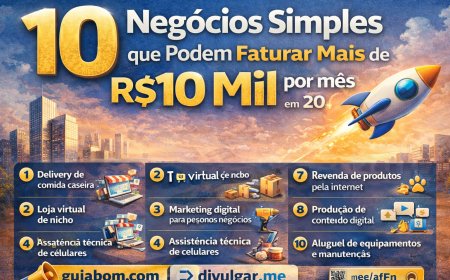 10 negócios simples que podem faturar mais de R$ 10 mil por mês em 2026