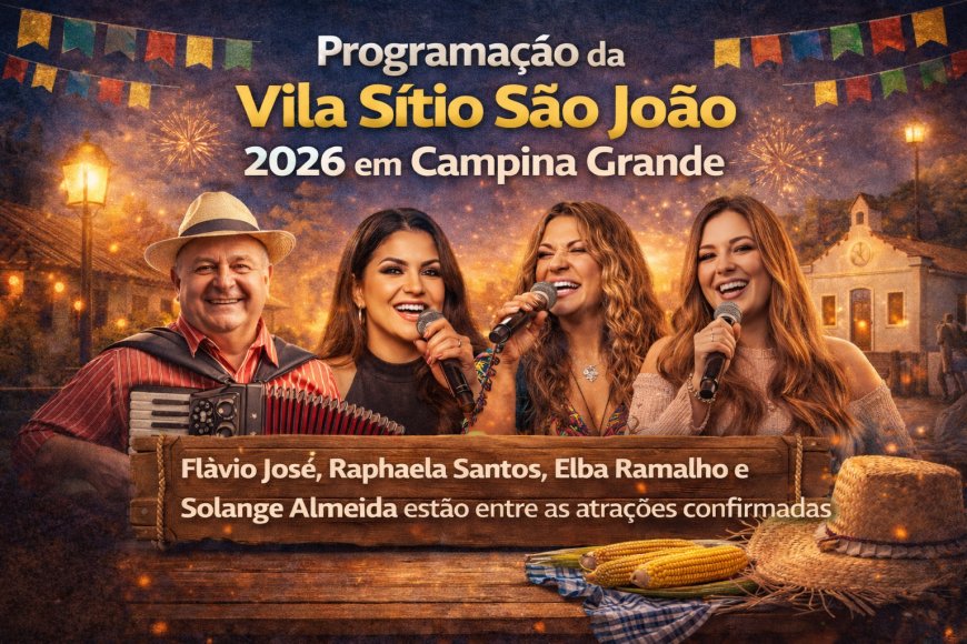 Programação da Vila Sítio São João 2026 em Campina Grande é divulgada