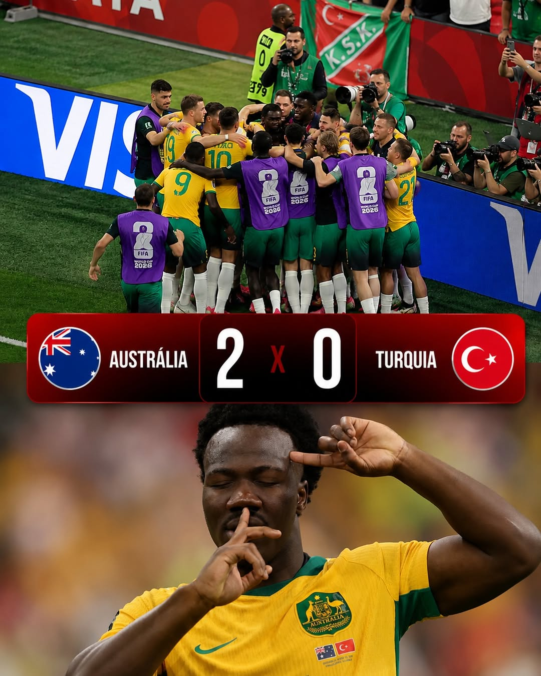Copa do Mundo 2026: Austrália surpreende mundo do futebol e vence Turquia na estreia