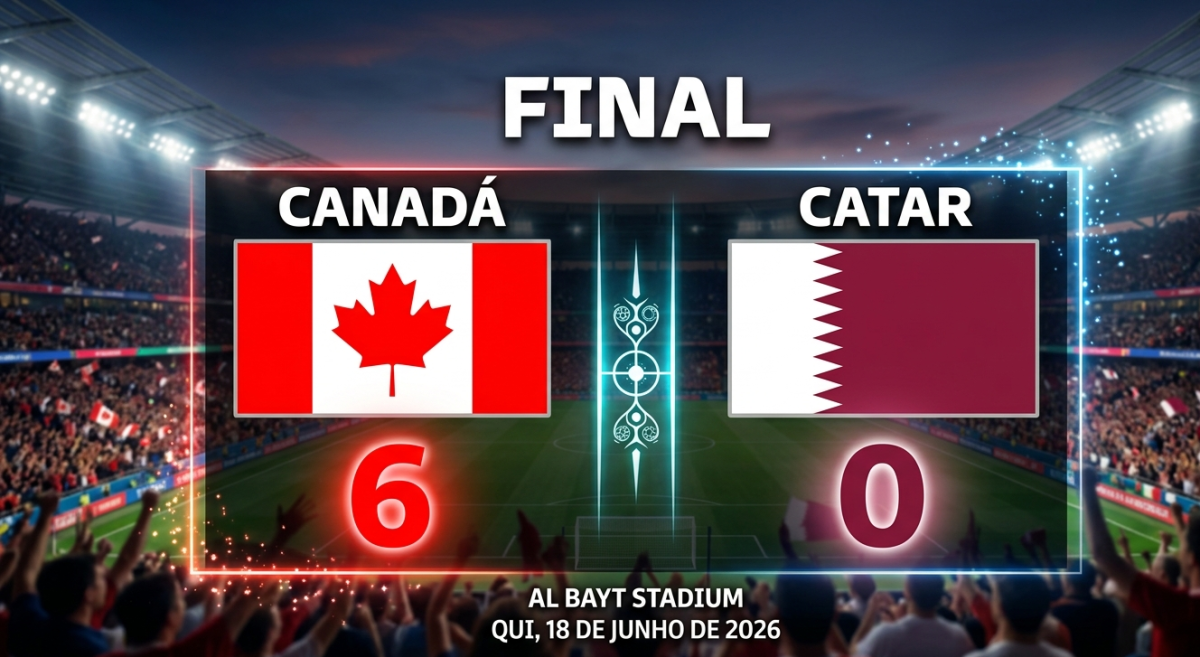 Copa do Mundo 2026: Canadá goleia Catar em jogo marcado por grave lesão