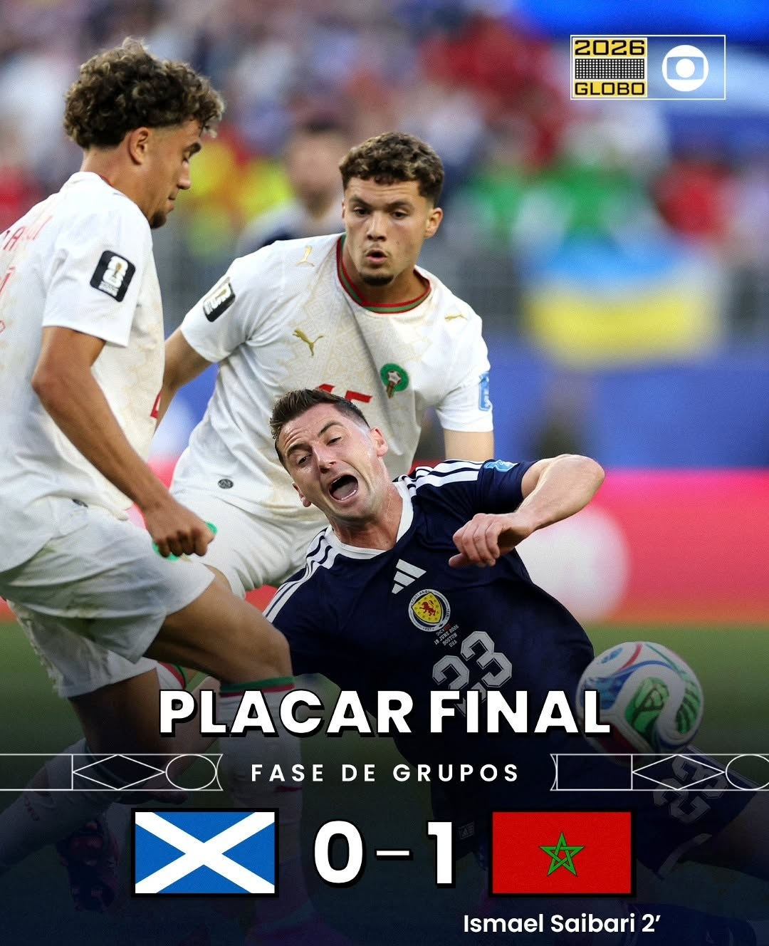 Copa do Mundo 2026: Gol relâmpago garante vitória histórica de Marrocos contra Escócia em Boston