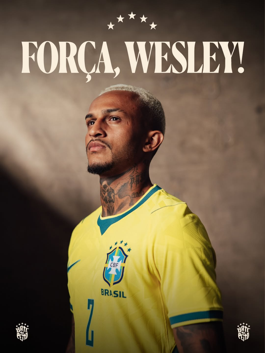 Lesão grave tira Wesley da Copa do Mundo 2026 e abre vaga