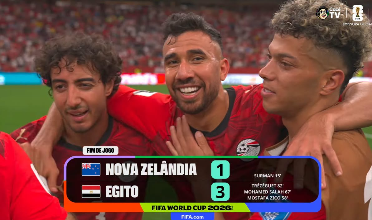 Copa do Mundo 2026: Egito supera Nova Zelândia com brilho de Mohamed Salah