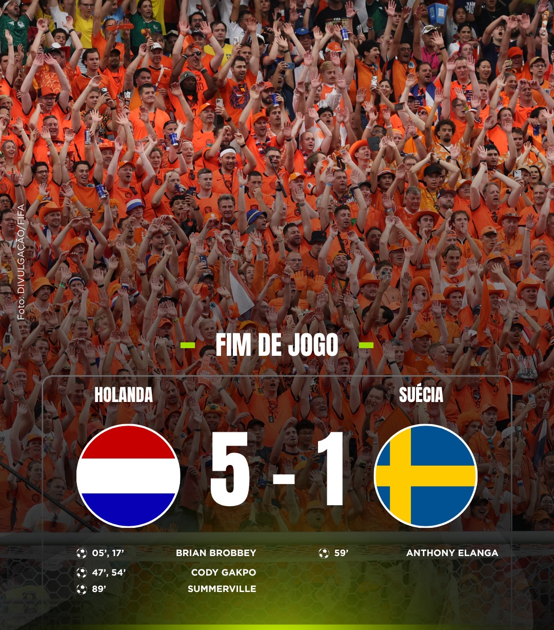 Copa do Mundo 2026: Holanda atropela Suécia com goleada histórica e assume liderança