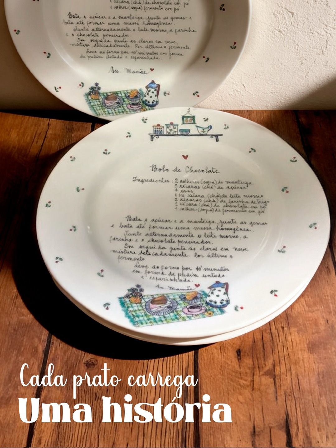 Artista plástica mineira conquista redes sociais pintando receitas afetivas em porcelanas