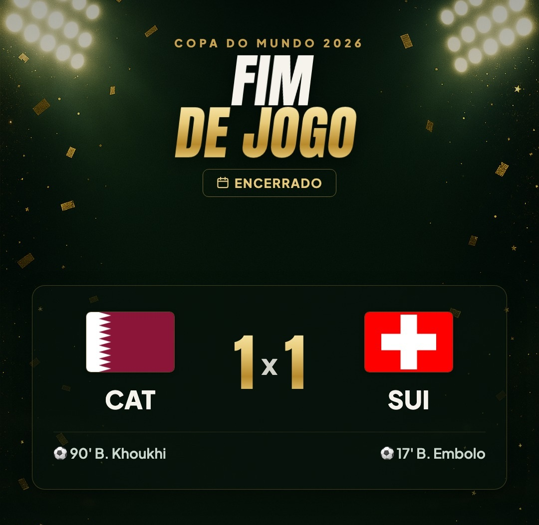 Copa do Mundo 2026: Catar arranca empate da Suíça em noite de estreia