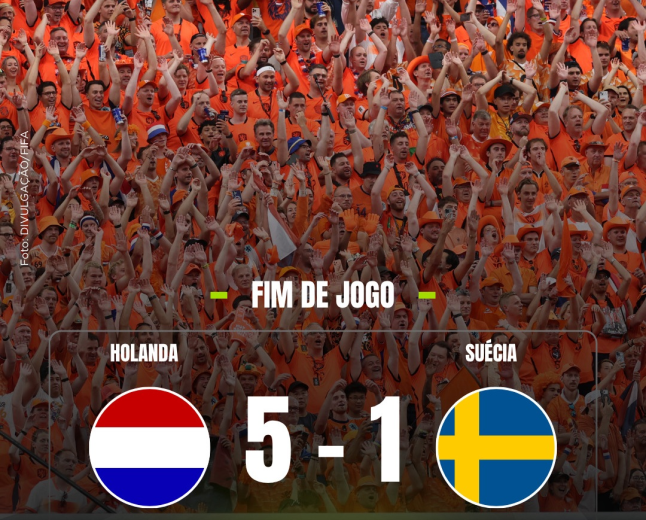 Copa do Mundo 2026: Holanda atropela Suécia com goleada histórica e assume liderança