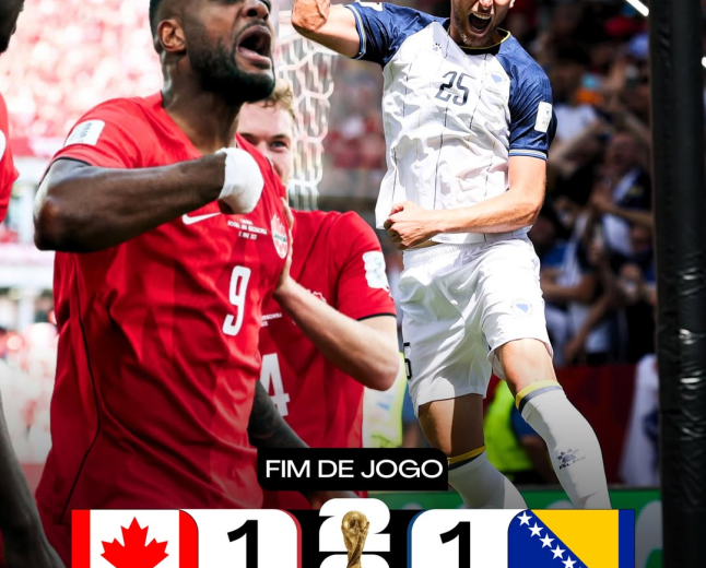 Copa do Mundo 2026: Canadá conquista ponto inédito após buscar empate histórico contra Bósnia