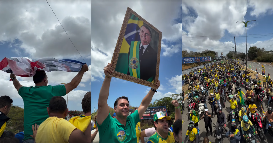 Flávio Bolsonaro eleva críticas ao STF durante ato de campanha