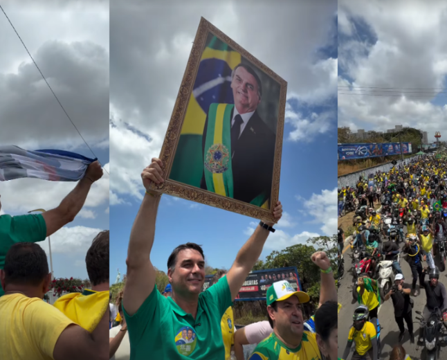 Flávio Bolsonaro eleva críticas ao STF durante ato de campanha