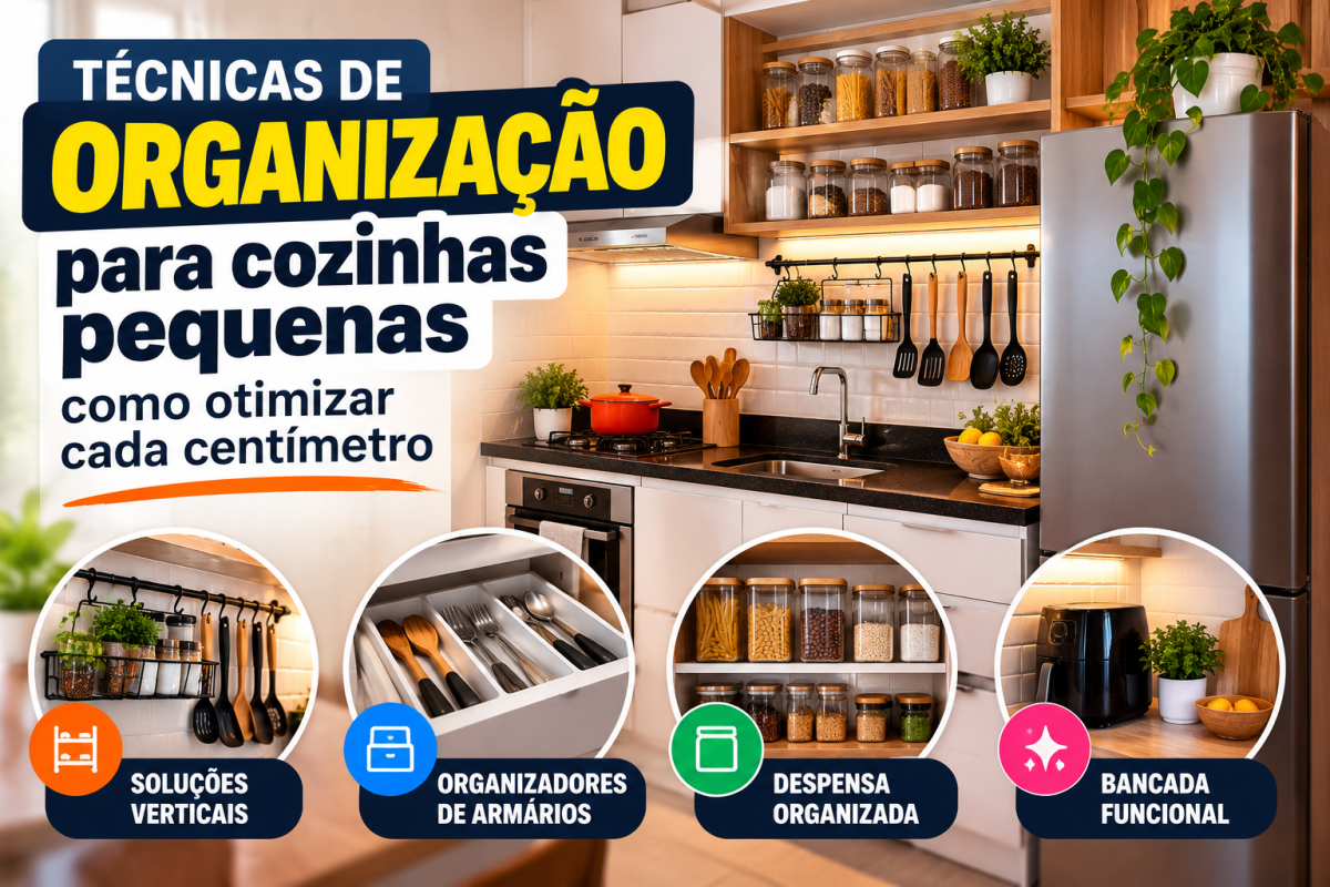 Como organizar cozinha pequena de apartamento e ganhar espaço