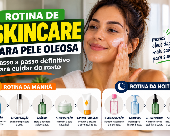 Rotina de skincare para pele oleosa: guia diário completo